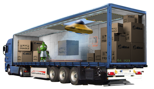 Alza truck advertisment