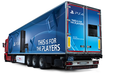 Playstation 4 truck advertisment