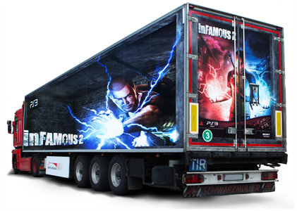 Infamous 2 truck advertisment