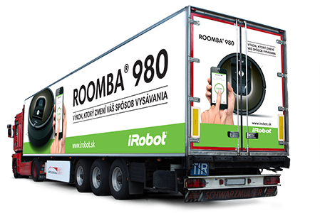 Roomba truck advertisment