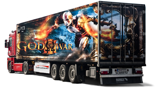 God of war - play station adtruck